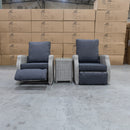 The Ava 3 Piece Outdoor Recliner Suite available to purchase from Warehouse Furniture Clearance at our next sale event.