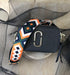The Bo Ho - Green & Orange - Bag Strap - Silver Hardware