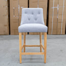 The Island Upholstered Bar Stool - Natural - August Argent available to purchase from Warehouse Furniture Clearance at our next sale event.