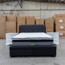 The Barslow Queen Fabric Storage Bed - Deluxe Grey available to purchase from Warehouse Furniture Clearance at our next sale event.