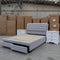 The Barslow Queen Fabric Storage Bed - Light Grey available to purchase from Warehouse Furniture Clearance at our next sale event.