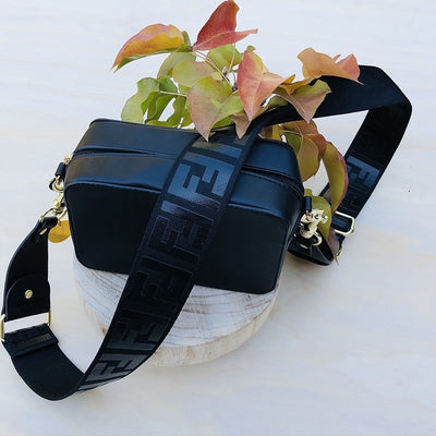 The Black F - Bag Strap - Gold Hardware available to purchase from Warehouse Furniture Clearance at our next sale event.