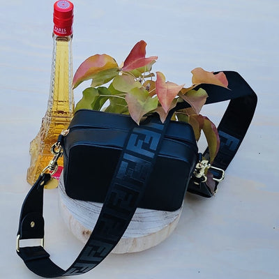 The Black F - Bag Strap - Gold Hardware available to purchase from Warehouse Furniture Clearance at our next sale event.