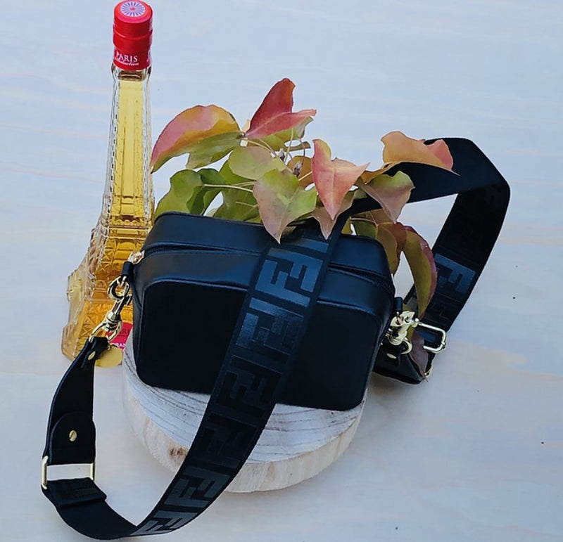 The Black F - Bag Strap - Gold Hardware available to purchase from Warehouse Furniture Clearance at our next sale event.