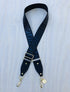 The Black F - Bag Strap - Gold Hardware