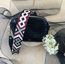 The Bo Ho - Burgundy & Pale Green - Bag Strap - Silver Hardware available to purchase from Warehouse Furniture Clearance at our next sale event.