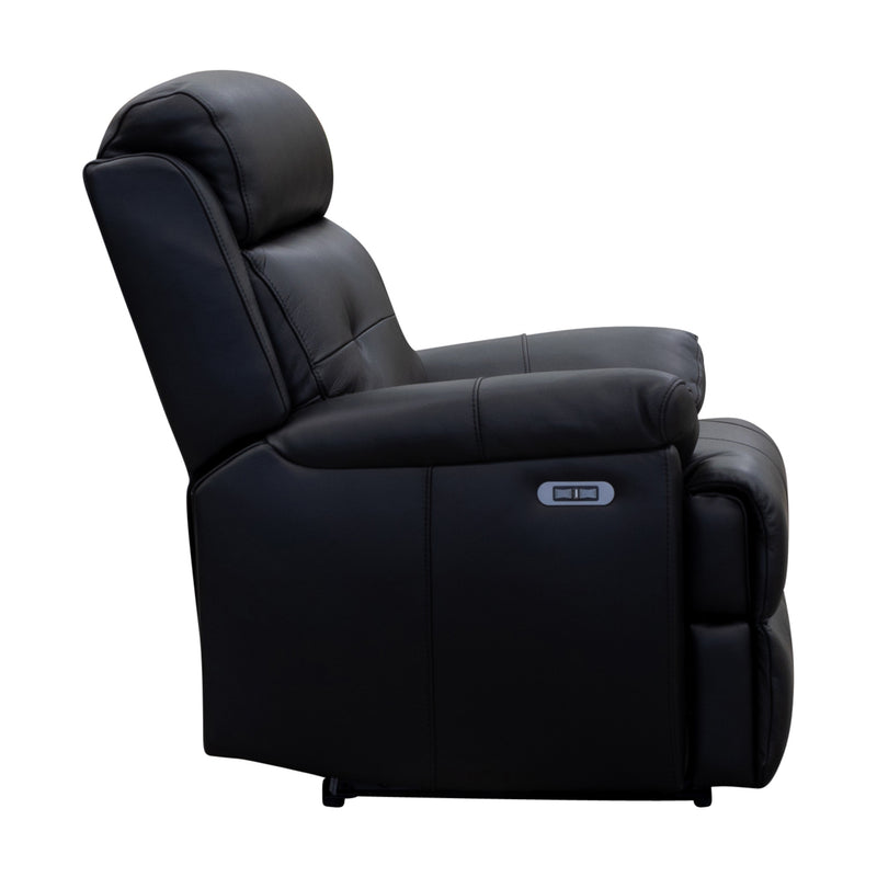 The Bondi Single Electric Recliner - Black Leather available to purchase from Warehouse Furniture Clearance at our next sale event.