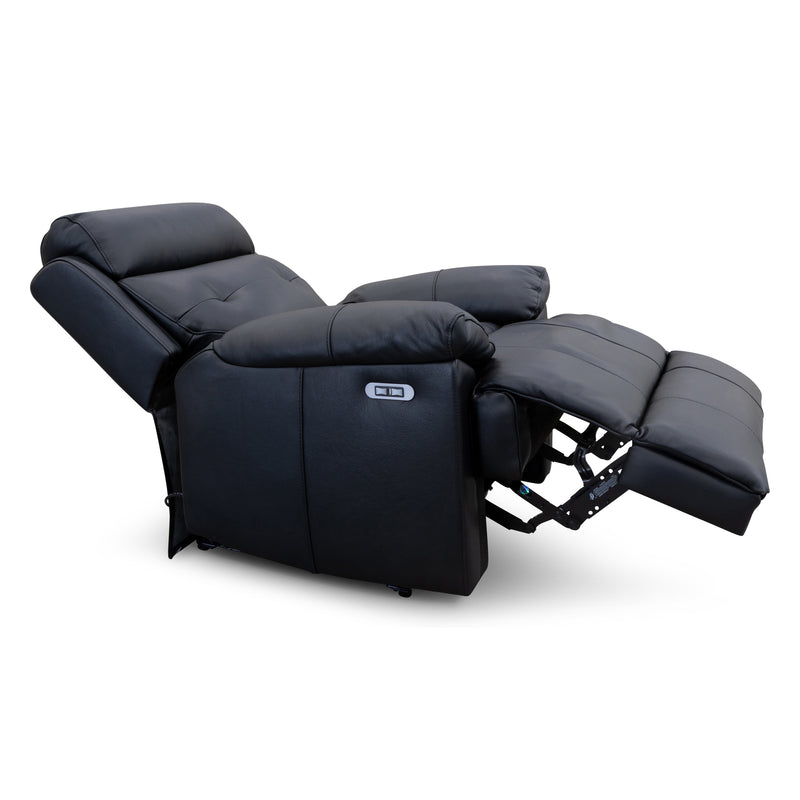 The Bondi Single Electric Recliner - Black Leather available to purchase from Warehouse Furniture Clearance at our next sale event.