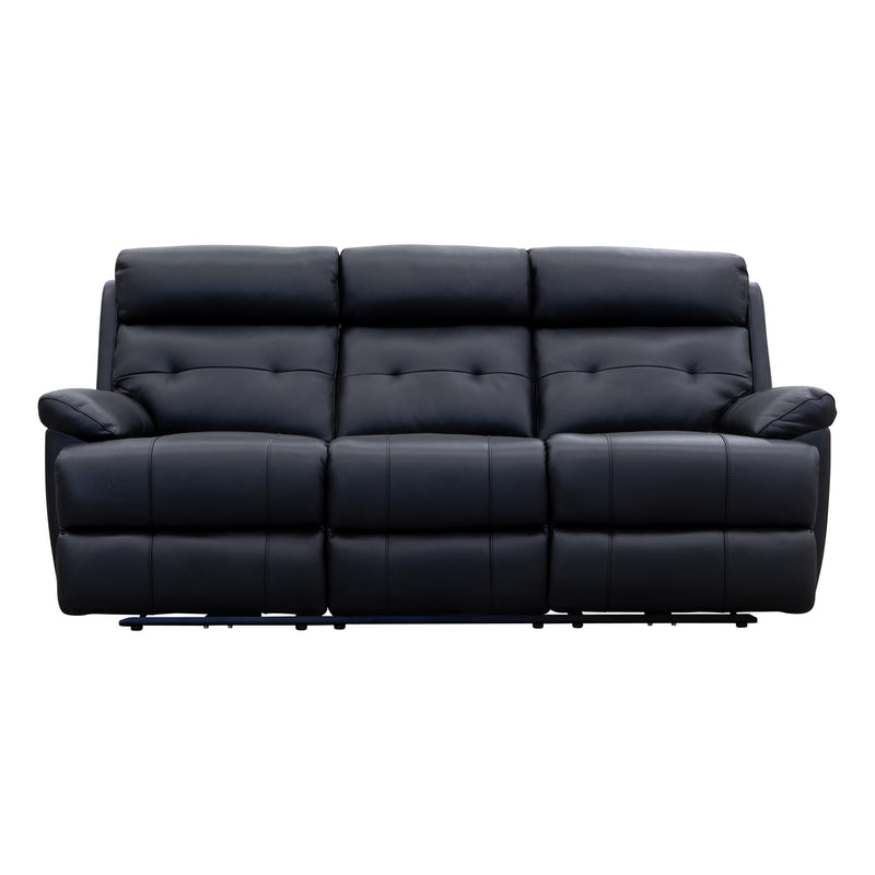 The Bondi Electric Three Seat Recliner Lounge - Black Leather available to purchase from Warehouse Furniture Clearance at our next sale event.