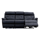 The Bondi Electric Three Seat Recliner Lounge - Black Leather available to purchase from Warehouse Furniture Clearance at our next sale event.