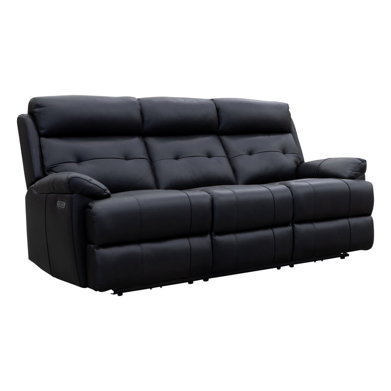 The Bondi Electric Three Seat Recliner Lounge - Black Leather available to purchase from Warehouse Furniture Clearance at our next sale event.