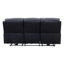 The Bondi Electric Three Seat Recliner Lounge - Black Leather available to purchase from Warehouse Furniture Clearance at our next sale event.