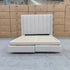 The Chester Double Fabric Storage Bed - Oat White