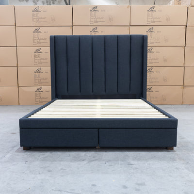 The Chester King Fabric Storage Bed - Charcoal - Available After 13th October available to purchase from Warehouse Furniture Clearance at our next sale event.