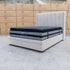 The Chester Double Fabric Storage Bed - Oat White