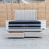 The Chester Double Fabric Storage Bed - Oat White