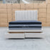 The Chester Double Fabric Storage Bed - Oat White