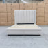 The Chester Double Fabric Storage Bed - Oat White