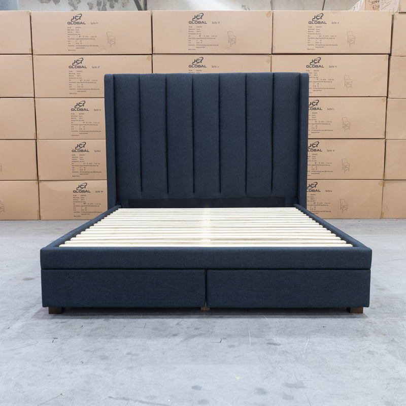 The Chester King Fabric Storage Bed - Charcoal available to purchase from Warehouse Furniture Clearance at our next sale event.