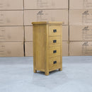 The Cora 4 Drawer Narrow Tallboy CO-4DN available to purchase from Warehouse Furniture Clearance at our next sale event.