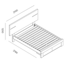The Denver 3 Pce Messmate Hardwood Queen Storage Bed With Lights available to purchase from Warehouse Furniture Clearance at our next sale event.