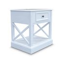 The Hampton 1 Drawer Bedside - Style 3 available to purchase from Warehouse Furniture Clearance at our next sale event.