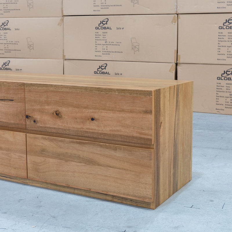The Stanton Marri Hardwood Entertainment Unit available to purchase from Warehouse Furniture Clearance at our next sale event.