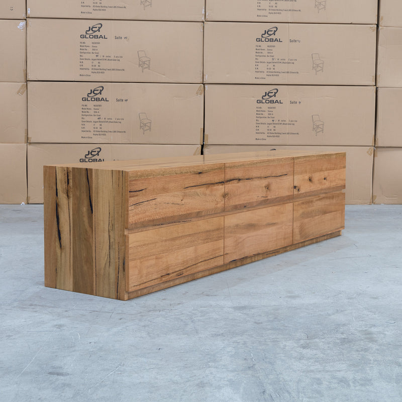 The Stanton Marri Hardwood Entertainment Unit available to purchase from Warehouse Furniture Clearance at our next sale event.