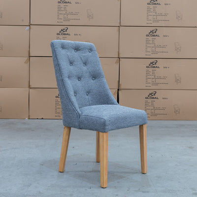 The Island Dining Chair - August Onyx - Natural Legs available to purchase from Warehouse Furniture Clearance at our next sale event.