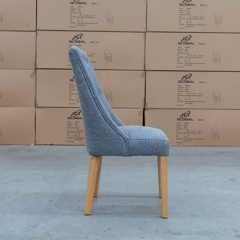 The Island Dining Chair - August Onyx - Natural Legs available to purchase from Warehouse Furniture Clearance at our next sale event.