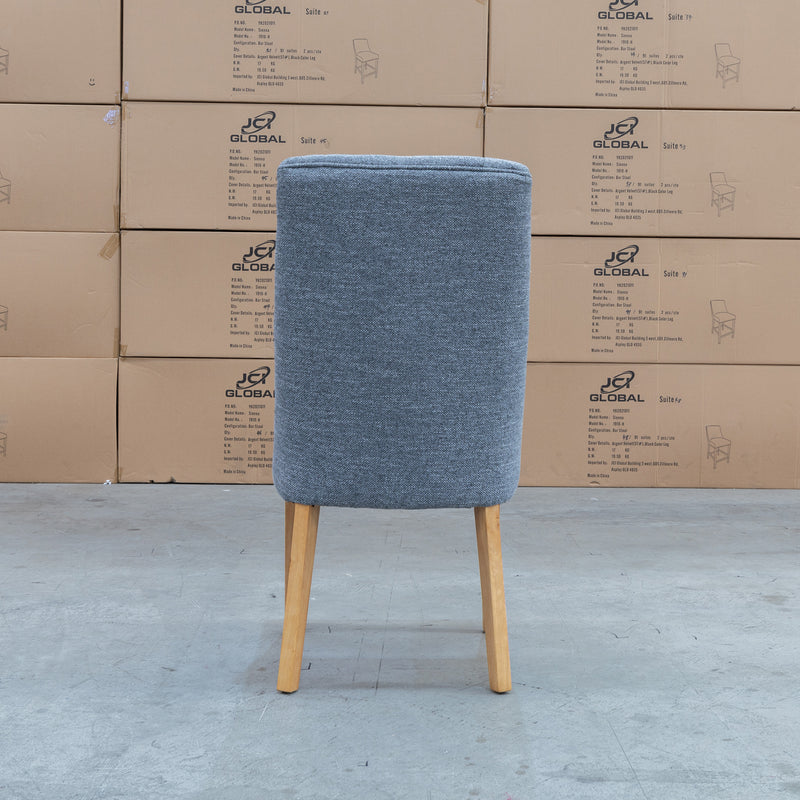 The Island Dining Chair - August Onyx - Natural Legs available to purchase from Warehouse Furniture Clearance at our next sale event.
