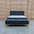 The Milos Queen Upholstered Bed - Charcoal