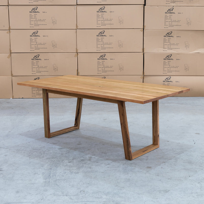 The Tucson Marri Hardwood  2400mm Dining Table available to purchase from Warehouse Furniture Clearance at our next sale event.