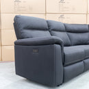 The Laurent Modular Corner Lounge with Electric Recliners - Peru Jet available to purchase from Warehouse Furniture Clearance at our next sale event.