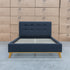 The Milos Queen Upholstered Bed - Charcoal