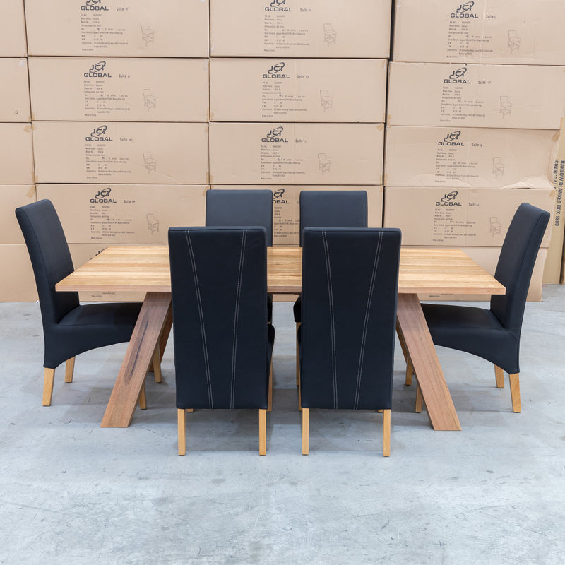 The Stanton Marri Hardwood 2400 Dining Table available to purchase from Warehouse Furniture Clearance at our next sale event.