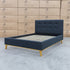 The Milos Double Upholstered Bed - Charcoal