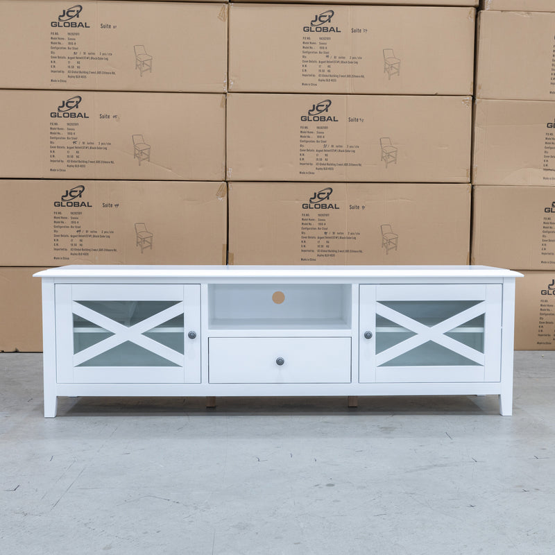 The Hampton 180cm Entertainment Unit available to purchase from Warehouse Furniture Clearance at our next sale event.