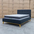 The Milos Queen Upholstered Bed - Charcoal