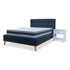 The Milos Double Upholstered Bed - Charcoal
