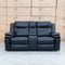 The Dylan Two Seater Triple Motor Electric Recliner Lounge - Black Leather available to purchase from Warehouse Furniture Clearance at our next sale event.