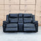 The Dylan Two Seater Triple Motor Electric Recliner Lounge - Black Leather available to purchase from Warehouse Furniture Clearance at our next sale event.