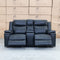 The Dylan Two Seater Triple Motor Electric Recliner Lounge - Black Leather available to purchase from Warehouse Furniture Clearance at our next sale event.