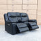 The Dylan Two Seater Triple Motor Electric Recliner Lounge - Black Leather available to purchase from Warehouse Furniture Clearance at our next sale event.