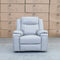 The Dylan Triple Motor Electric Single Recliner - Dove Leather available to purchase from Warehouse Furniture Clearance at our next sale event.