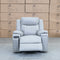 The Dylan Triple Motor Electric Single Recliner - Dove Leather available to purchase from Warehouse Furniture Clearance at our next sale event.
