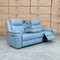 The Dylan Three Seater Triple Motor Electric Recliner Lounge - Ice Blue Leather available to purchase from Warehouse Furniture Clearance at our next sale event.