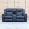 The Dylan Two Seater Triple Motor Electric Recliner Lounge - Jet available to purchase from Warehouse Furniture Clearance at our next sale event.