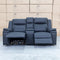 The Dylan Two Seater Triple Motor Electric Recliner Lounge - Jet available to purchase from Warehouse Furniture Clearance at our next sale event.