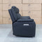 The Dylan Two Seater Triple Motor Electric Recliner Lounge - Jet available to purchase from Warehouse Furniture Clearance at our next sale event.